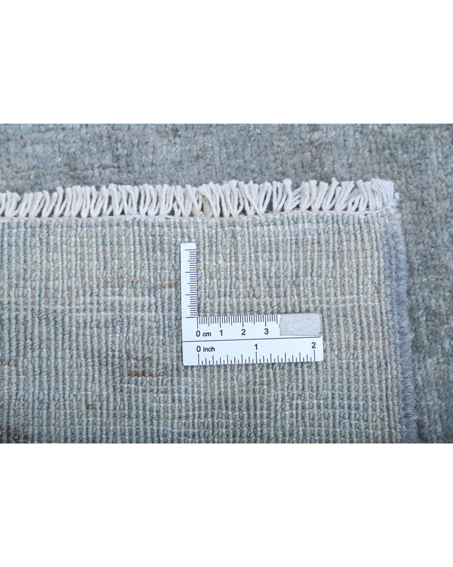 Overdye 2' 9" X 9' 11" Hand Knotted Wool Rug 2' 9" X 9' 11" (84 X 302) / Grey / Wool