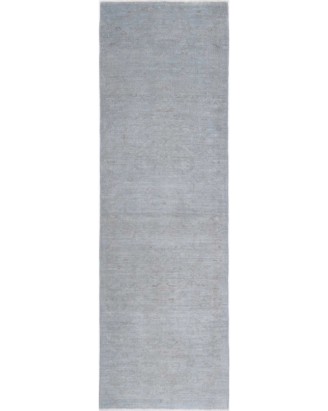 Overdye 2' 9" X 9' 11" Hand Knotted Wool Rug 2' 9" X 9' 11" (84 X 302) / Grey / Wool