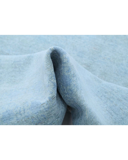 Overdye 4' 7" X 9' 6" Hand Knotted Wool Rug 4' 7" X 9' 6" (140 X 290) / Blue / Wool