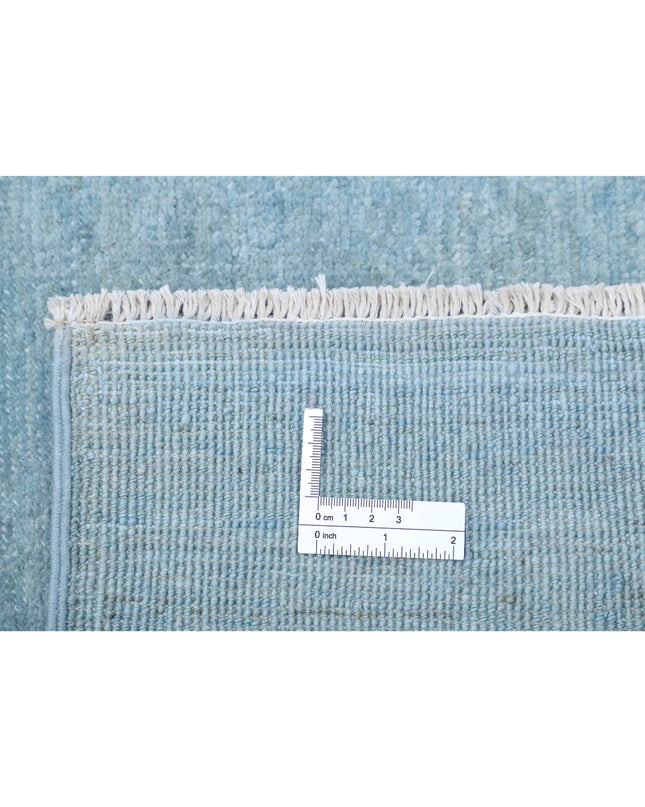 Overdye 4' 7" X 9' 6" Hand Knotted Wool Rug 4' 7" X 9' 6" (140 X 290) / Blue / Wool