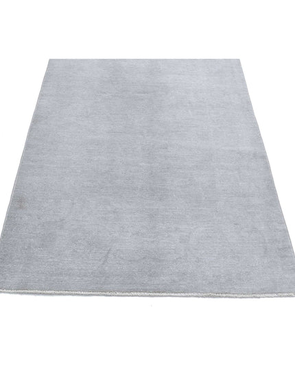 Overdye 3' 2" X 9' 0" Hand Knotted Wool Rug 3' 2" X 9' 0" (97 X 274) / Grey / Wool