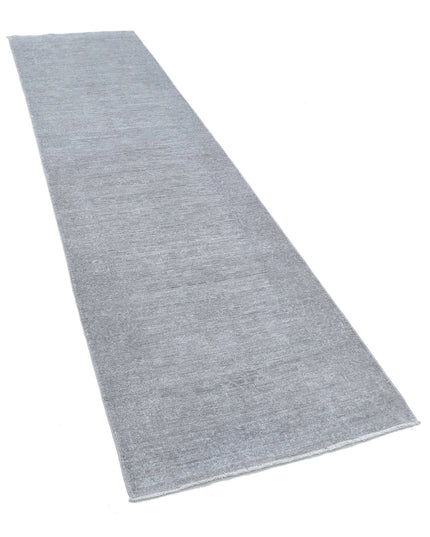Overdye 2' 10" X 9' 9" Hand Knotted Wool Rug 2' 10" X 9' 9" (86 X 297) / Grey / Wool