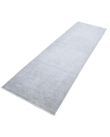 Overdye 2' 10" X 9' 9" Hand Knotted Wool Rug 2' 10" X 9' 9" (86 X 297) / Grey / Wool