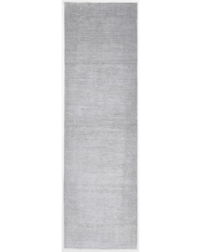Overdye 2' 10" X 9' 9" Hand Knotted Wool Rug 2' 10" X 9' 9" (86 X 297) / Grey / Wool