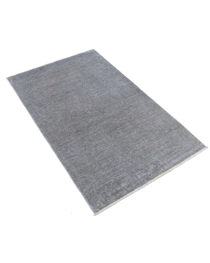 Overdye 2' 7" X 4' 0" Hand Knotted Wool Rug 2' 7" X 4' 0" (79 X 122) / Grey / Wool