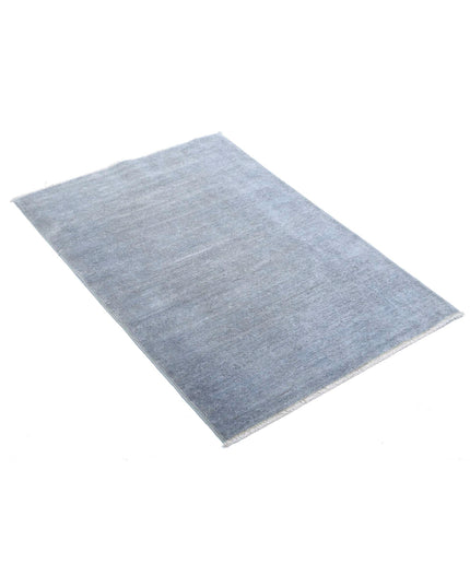 Overdye 2' 8" X 3' 11" Hand Knotted Wool Rug 2' 8" X 3' 11" (81 X 119) / Grey / Wool