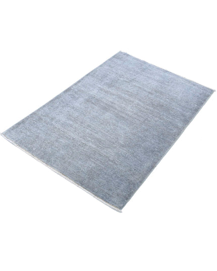 Overdye 2' 8" X 3' 11" Hand Knotted Wool Rug 2' 8" X 3' 11" (81 X 119) / Grey / Wool