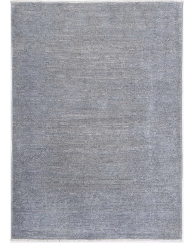 Overdye 2' 8" X 3' 11" Hand Knotted Wool Rug 2' 8" X 3' 11" (81 X 119) / Grey / Wool