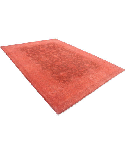 Overdye 8' 8" X 11' 6" Hand Knotted Wool Rug 8' 8" X 11' 6" (264 X 351) / Red / Wool