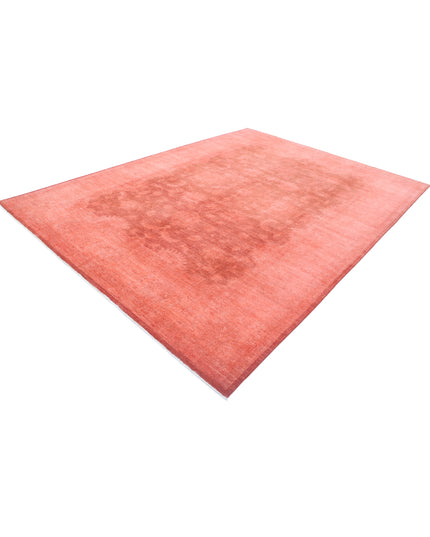Overdye 8' 8" X 11' 6" Hand Knotted Wool Rug 8' 8" X 11' 6" (264 X 351) / Red / Wool