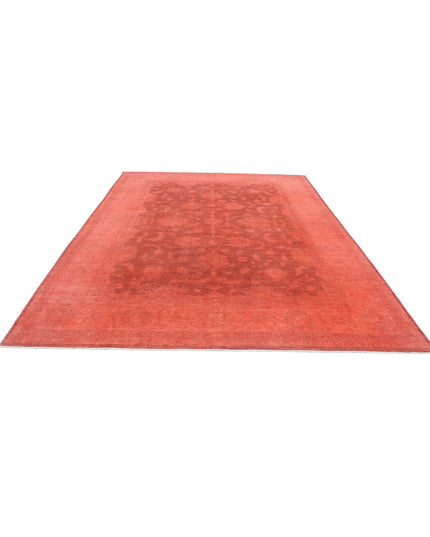Overdye 8' 8" X 11' 6" Hand Knotted Wool Rug 8' 8" X 11' 6" (264 X 351) / Red / Wool