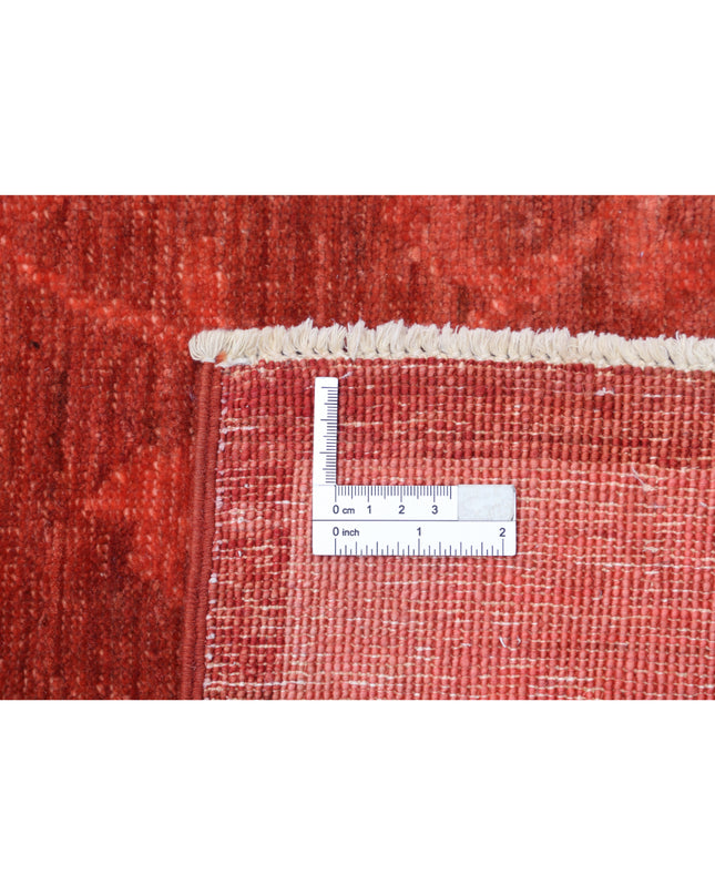 Overdye 8' 8" X 11' 6" Hand Knotted Wool Rug 8' 8" X 11' 6" (264 X 351) / Red / Wool