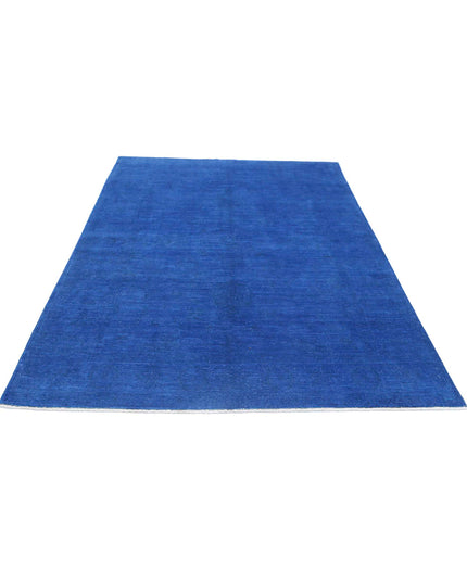 Overdye 5' 6" X 8' 0" Hand Knotted Wool Rug 5' 6" X 8' 0" (168 X 244) / Blue / Wool