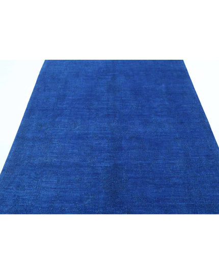 Overdye 5' 6" X 8' 0" Hand Knotted Wool Rug 5' 6" X 8' 0" (168 X 244) / Blue / Wool