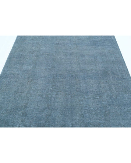 Overdye 5' 11" X 9' 5" Hand Knotted Wool Rug 5' 11" X 9' 5" (180 X 287) / Blue / Wool