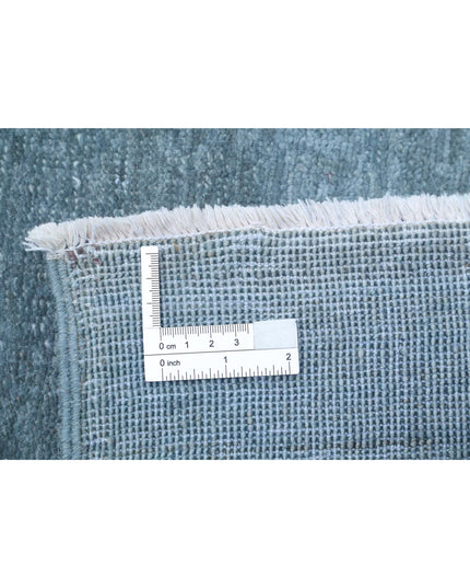 Overdye 5' 11" X 9' 5" Hand Knotted Wool Rug 5' 11" X 9' 5" (180 X 287) / Blue / Wool