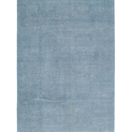Overdye 5' 11" X 9' 5" Hand Knotted Wool Rug 5' 11" X 9' 5" (180 X 287) / Blue / Wool