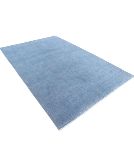 Overdye 6' 7" X 9' 10" Hand Knotted Wool Rug 6' 7" X 9' 10" (201 X 300) / Blue / Wool