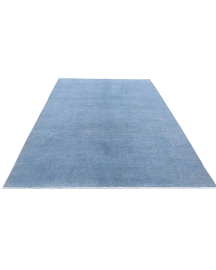 Overdye 6' 7" X 9' 10" Hand Knotted Wool Rug 6' 7" X 9' 10" (201 X 300) / Blue / Wool