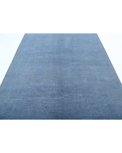 Overdye 6' 7" X 9' 10" Hand Knotted Wool Rug 6' 7" X 9' 10" (201 X 300) / Blue / Wool