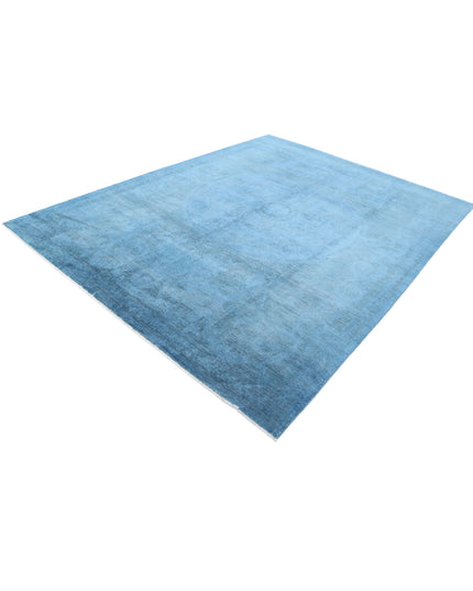 Overdye 7' 8" X 10' 1" Hand Knotted Wool Rug 7' 8" X 10' 1" (234 X 307) / Blue / Wool
