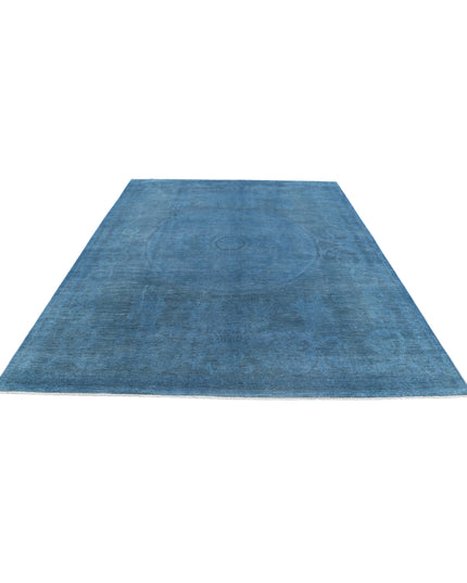 Overdye 7' 8" X 10' 1" Hand Knotted Wool Rug 7' 8" X 10' 1" (234 X 307) / Blue / Wool