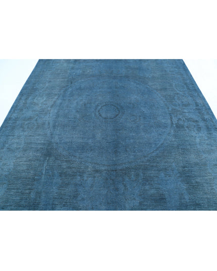 Overdye 7' 8" X 10' 1" Hand Knotted Wool Rug 7' 8" X 10' 1" (234 X 307) / Blue / Wool