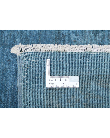 Overdye 7' 8" X 10' 1" Hand Knotted Wool Rug 7' 8" X 10' 1" (234 X 307) / Blue / Wool