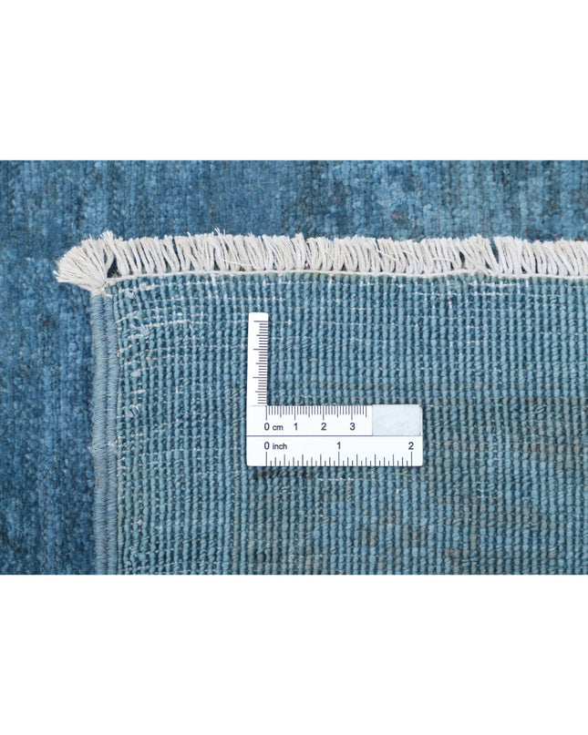 Overdye 7' 8" X 10' 1" Hand Knotted Wool Rug 7' 8" X 10' 1" (234 X 307) / Blue / Wool