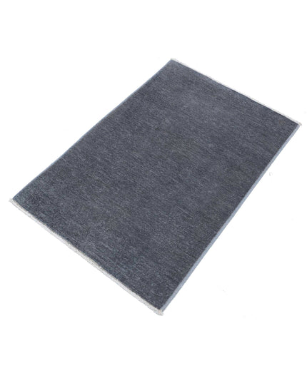 Overdye 2' 1" X 3' 1" Hand Knotted Wool Rug 2' 1" X 3' 1" (63 X 94) / Grey / Wool