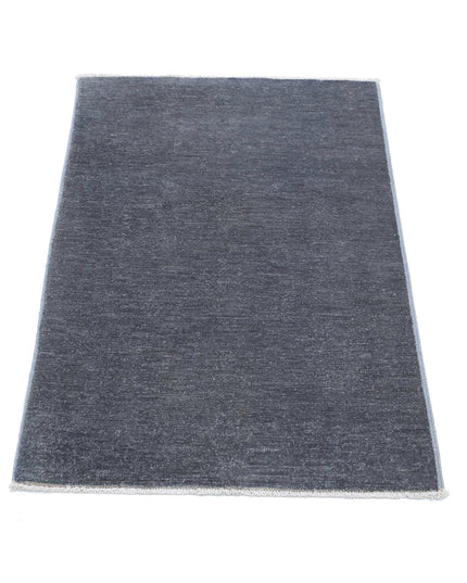 Overdye 2' 1" X 3' 1" Hand Knotted Wool Rug 2' 1" X 3' 1" (63 X 94) / Grey / Wool
