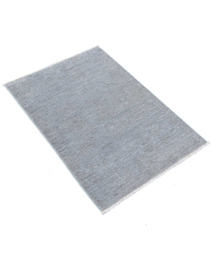 Overdye 2' 2" X 3' 1" Hand Knotted Wool Rug 2' 2" X 3' 1" (66 X 94) / Grey / Wool