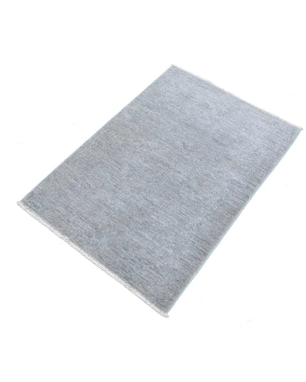Overdye 2' 2" X 3' 1" Hand Knotted Wool Rug 2' 2" X 3' 1" (66 X 94) / Grey / Wool
