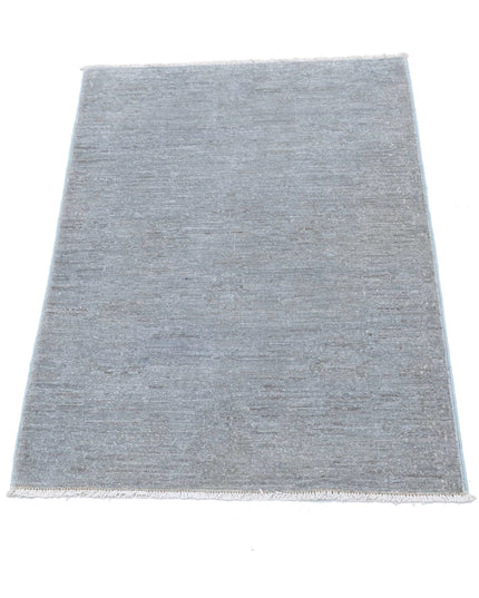 Overdye 2' 2" X 3' 1" Hand Knotted Wool Rug 2' 2" X 3' 1" (66 X 94) / Grey / Wool
