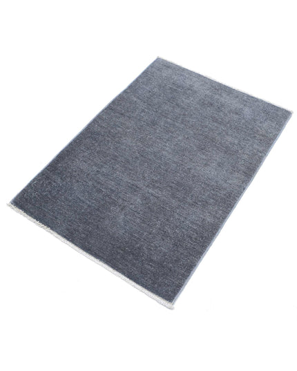 Overdye 2' 2" X 3' 1" Hand Knotted Wool Rug 2' 2" X 3' 1" (66 X 94) / Grey / Wool