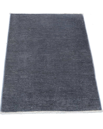 Overdye 2' 2" X 3' 1" Hand Knotted Wool Rug 2' 2" X 3' 1" (66 X 94) / Grey / Wool