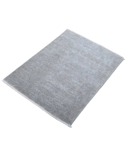 Overdye 2' 1" X 2' 9" Hand Knotted Wool Rug 2' 1" X 2' 9" (63 X 84) / Grey / Wool