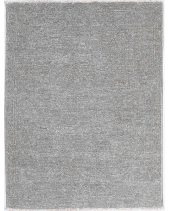 Overdye 2' 1" X 2' 9" Hand Knotted Wool Rug 2' 1" X 2' 9" (63 X 84) / Grey / Wool