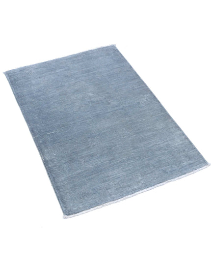 Overdye 2' 1" X 3' 1" Hand Knotted Wool Rug 2' 1" X 3' 1" (63 X 94) / Grey / Wool