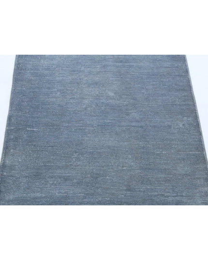 Overdye 2' 1" X 3' 1" Hand Knotted Wool Rug 2' 1" X 3' 1" (63 X 94) / Grey / Wool