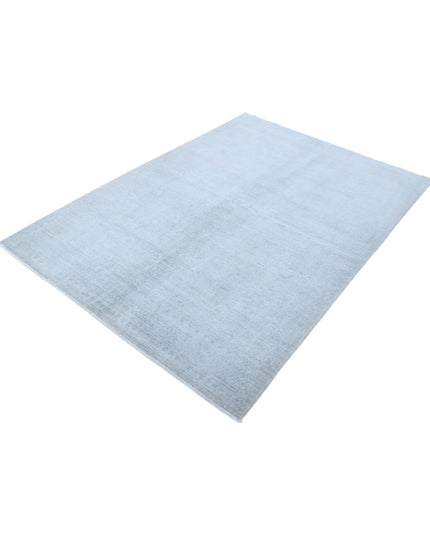 Overdye 4' 9" X 6' 8" Hand Knotted Wool Rug 4' 9" X 6' 8" (145 X 203) / Silver / Wool