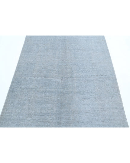 Overdye 4' 9" X 6' 8" Hand Knotted Wool Rug 4' 9" X 6' 8" (145 X 203) / Silver / Wool