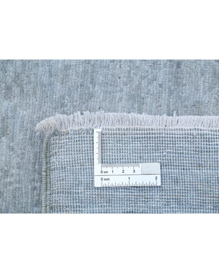 Overdye 4' 9" X 6' 8" Hand Knotted Wool Rug 4' 9" X 6' 8" (145 X 203) / Silver / Wool