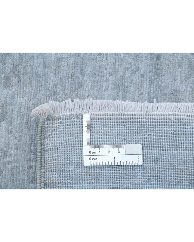 Overdye 4' 9" X 6' 8" Hand Knotted Wool Rug 4' 9" X 6' 8" (145 X 203) / Silver / Wool