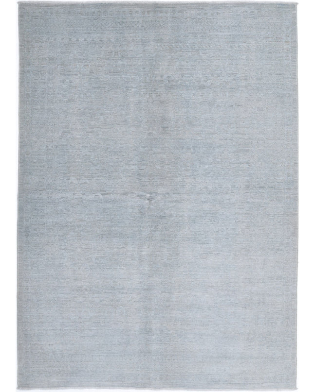 Overdye 4' 9" X 6' 8" Hand Knotted Wool Rug 4' 9" X 6' 8" (145 X 203) / Silver / Wool
