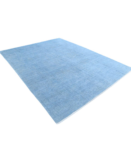 Overdye 7' 11" X 10' 3" Hand Knotted Wool Rug 7' 11" X 10' 3" (241 X 312) / Blue / Wool