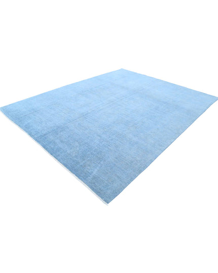 Overdye 7' 11" X 10' 3" Hand Knotted Wool Rug 7' 11" X 10' 3" (241 X 312) / Blue / Wool