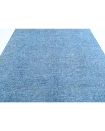Overdye 7' 11" X 10' 3" Hand Knotted Wool Rug 7' 11" X 10' 3" (241 X 312) / Blue / Wool