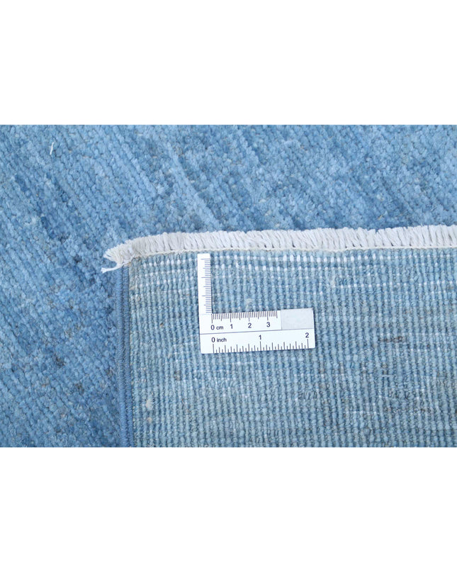 Overdye 7' 11" X 10' 3" Hand Knotted Wool Rug 7' 11" X 10' 3" (241 X 312) / Blue / Wool