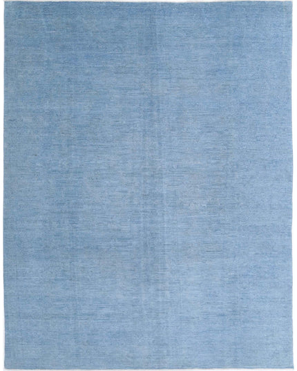 Overdye 7' 11" X 10' 3" Hand Knotted Wool Rug 7' 11" X 10' 3" (241 X 312) / Blue / Wool